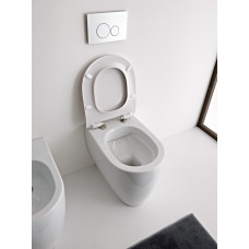 Scarabeo pods Moon Clean Flush, stiprināms uz grīdas, 360x545 mm, universāls izvads, balts