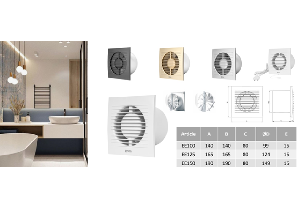 Sadzīves nosūces ventilatori EE