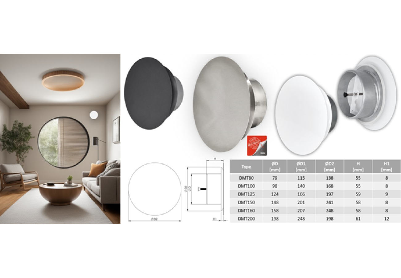 Europlast metāla universālie difuzori DMT – uzticams risinājums kvalitatīvai ventilācijai Europlast metāla universālie difuzori DMT – uzticams risinājums kvalitatīvai ventilācijai