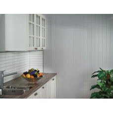 Huntonit Fas 8 Board Krāsoti kokšķiedras sienu paneļi, 11x620x2740mm, iepak. 3.398m2, gaiši pelēks