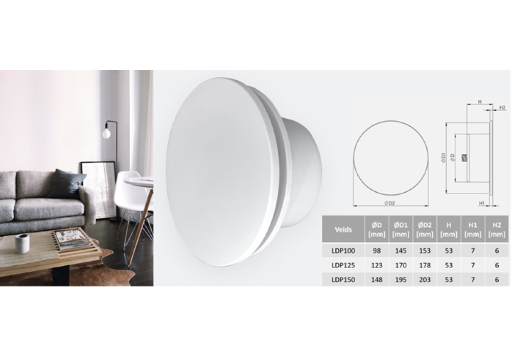 PLASTMASAS UNIVERSĀLIE DIFUZORI A6 LDP