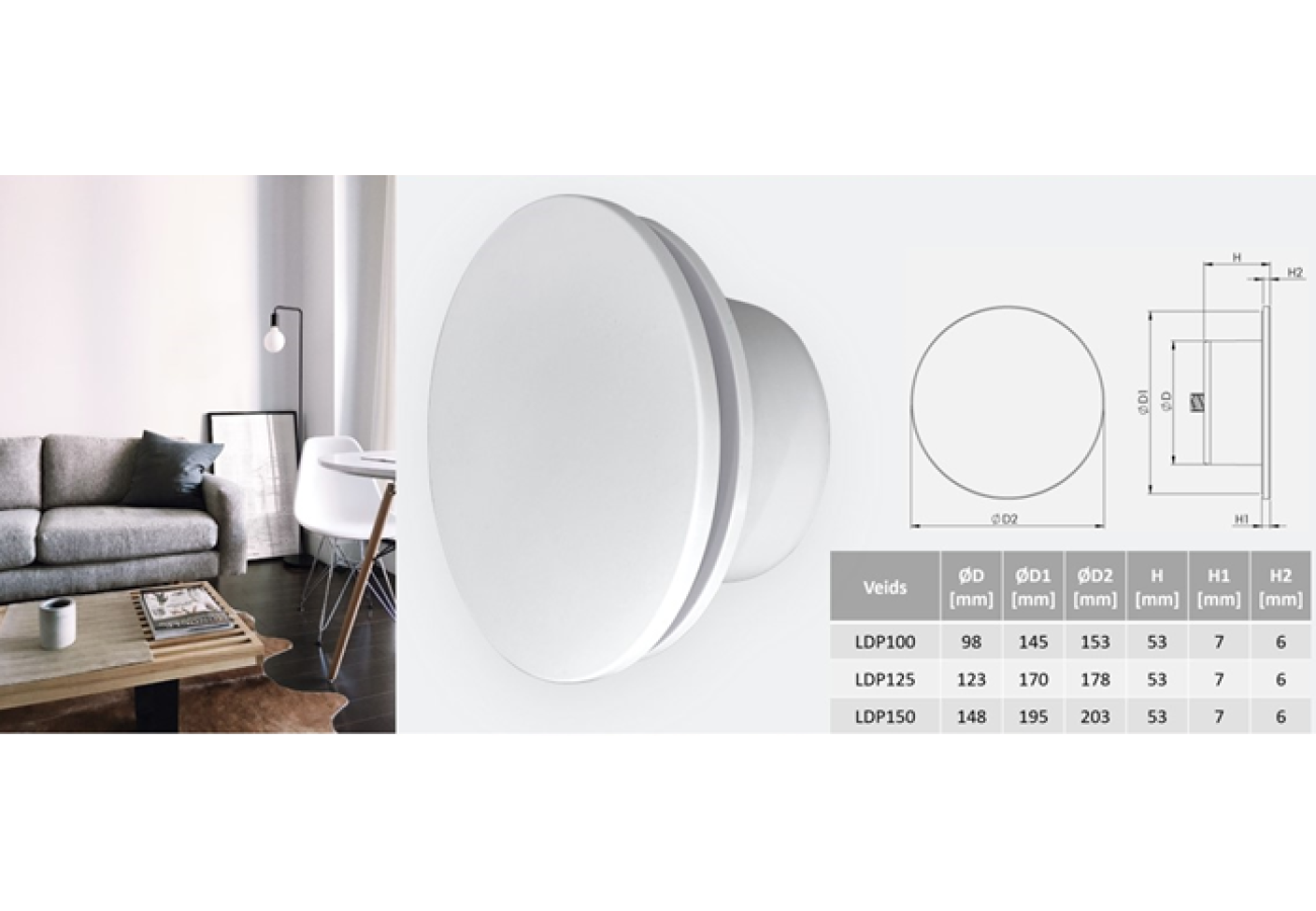 PLASTMASAS UNIVERSĀLIE DIFUZORI A6 LDP