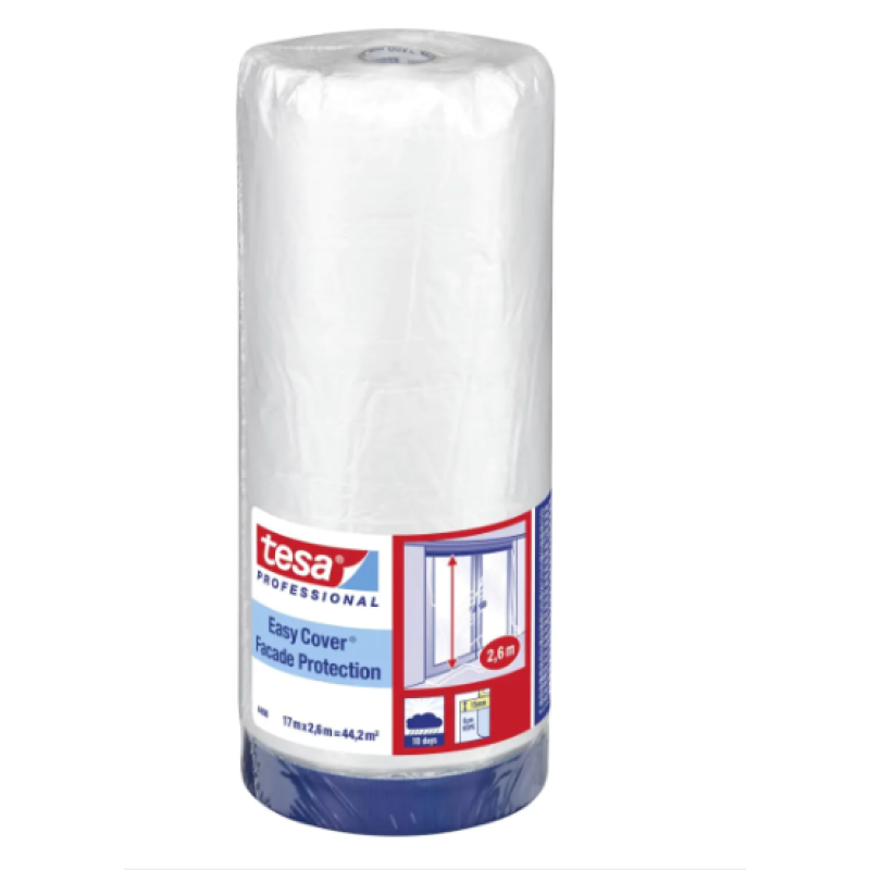 Tesa 4498 Easy Cover Facade plēve ar auduma lenti, 2600mm x 17m, 44.2m2