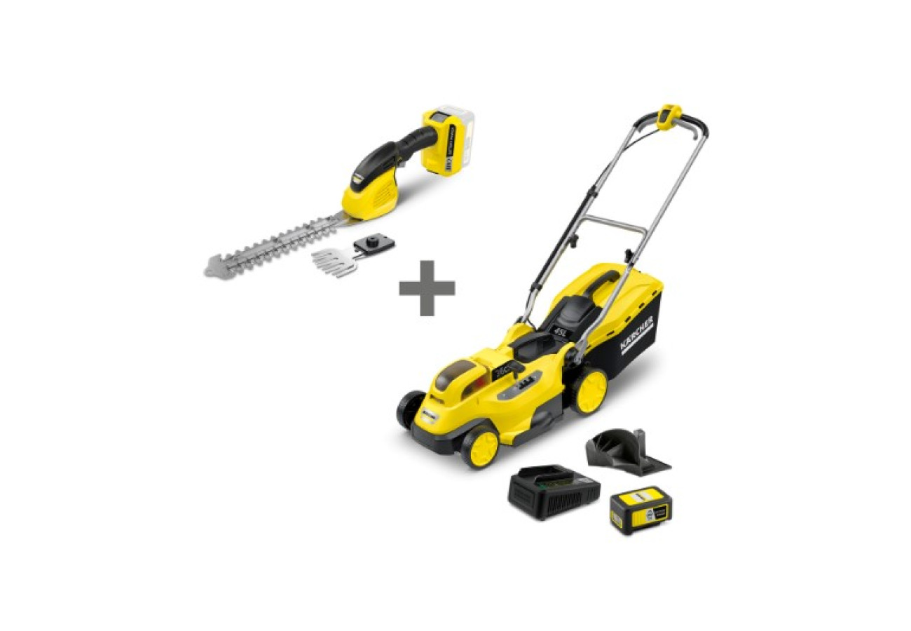 Kāpēc izvēlēties Karcher zāles pļāvēju un dzīvžoga šķēru komplektu?