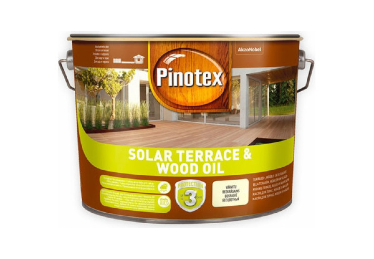 Pinotex Solar Terrace & Wood Oil Eļļa terasēm, dārza mēbelēm un fasādēm