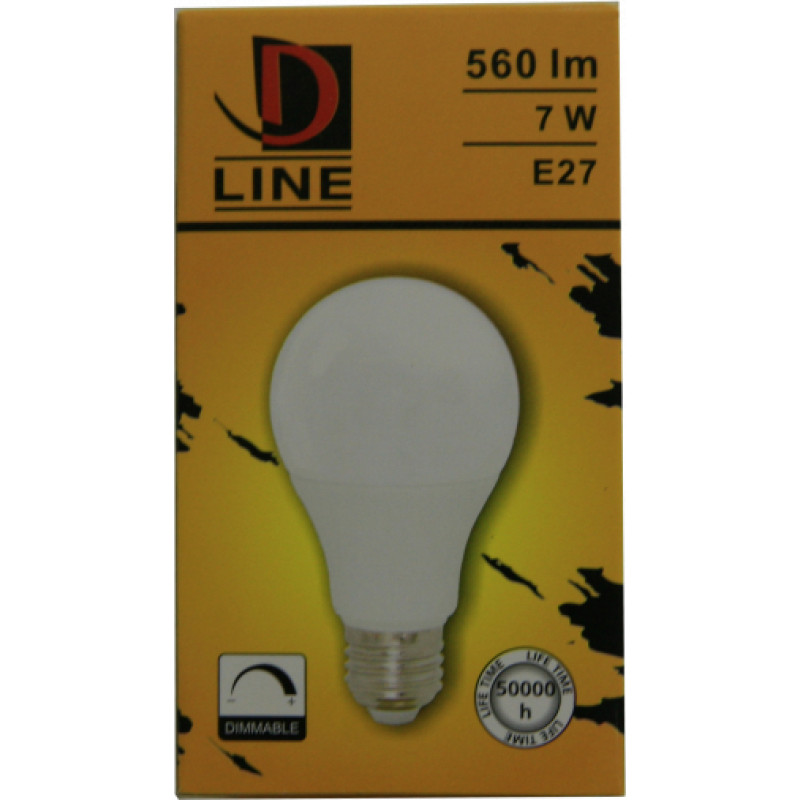 D Line LED spuldze 7W E27 560lm 2700k D Line