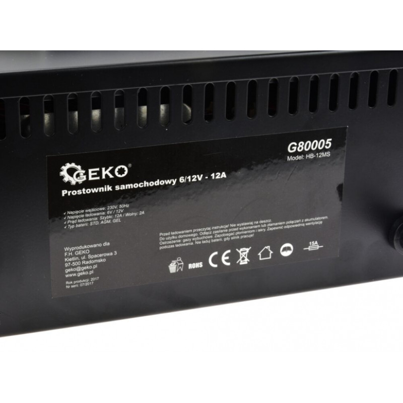 Geko Akumulatoru lādētājs 6/12V 12A Geko