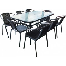 Besk Dārza komplekts, galds ar 8 krēsliem