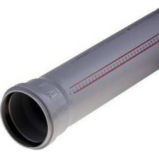 Ostendorf HTSafeEM Iekšējās kanalizācijas caurule ar uzmavu DN50, 2m