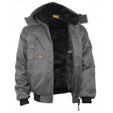 DD Siltā darba jaka pelēka Pilot, īsa, izmērs M