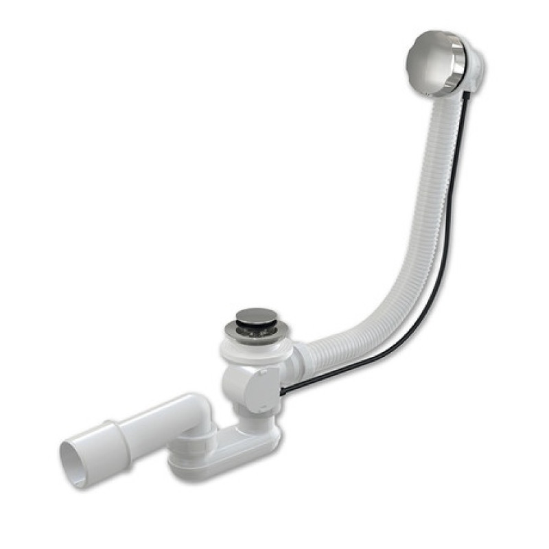 Roth vannas sifons Chrome, d=40/50 mm, 570 mm, plastmasa, balts/hroms