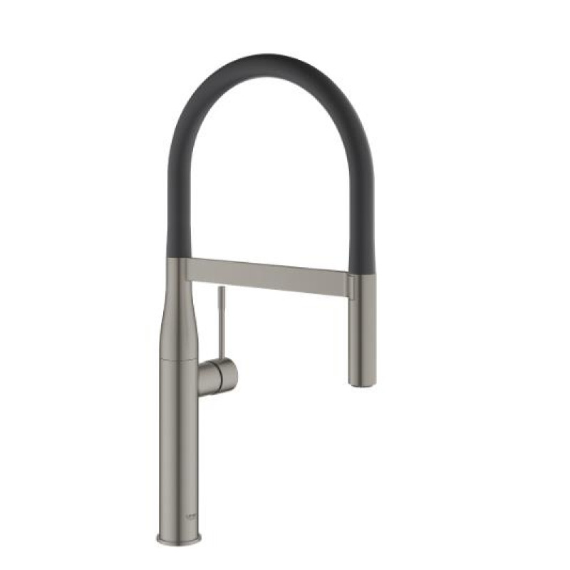 Grohe virtuves izlietnes maisītājs Essence Profi ar izvelkamu dušu, brushed graphite/matēts melns