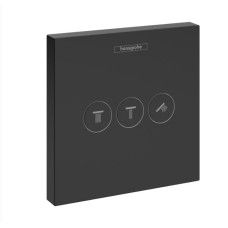 Hansgrohe iebūvējamā pārslēdzēja ShowerSelect S virsapmetuma daļa, 3 ceļu, matēta melna