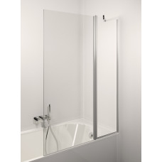 Stikla Serviss vannas siena Estetico Plus, 1200 mm, h=1500, hroms/caurspīdīgs stikls