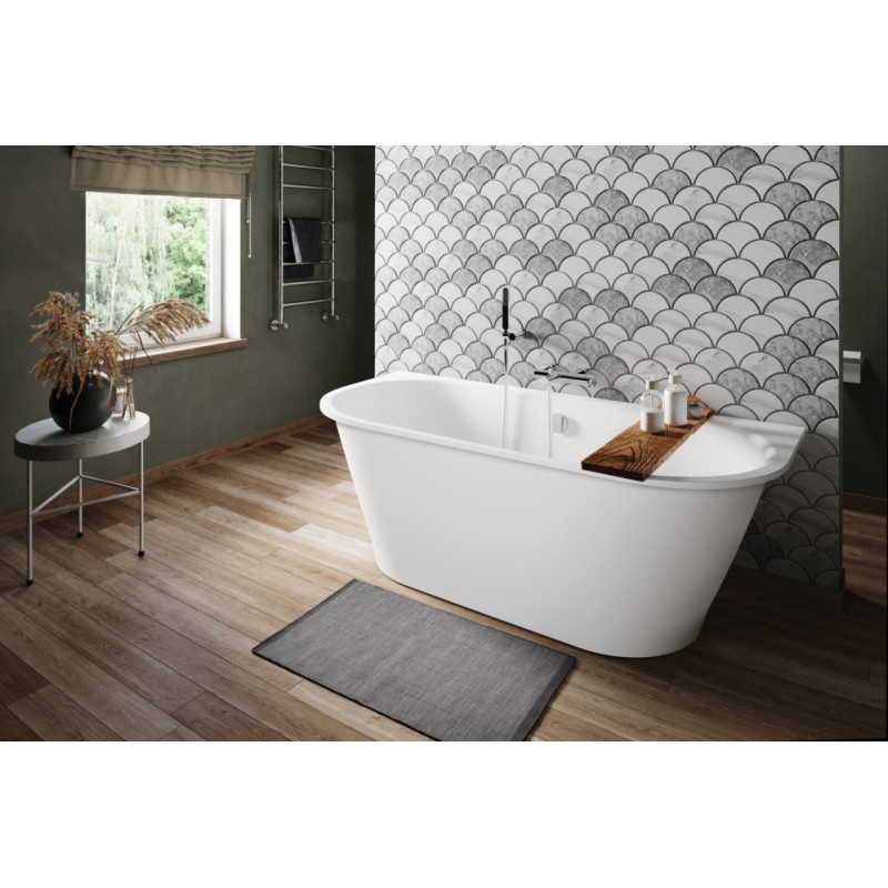 PAA vanna Vario XL, 1800x800 mm, ar noapaļotu stūri A, balta akmens masas