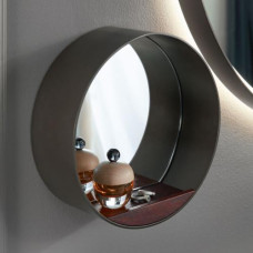 Burgbad spogulis ar plauktu Diva, d=300 mm