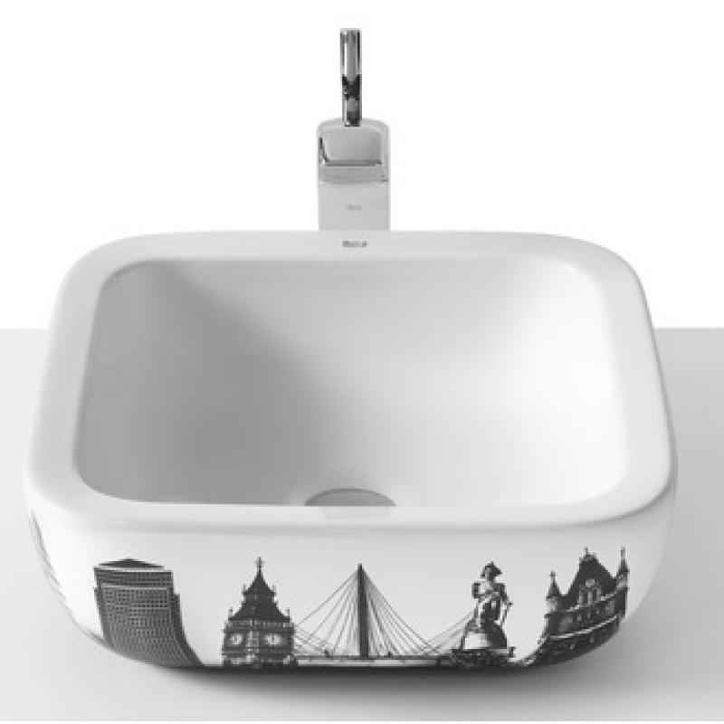 Roca izlietne Urban, 400x400 mm, uz virsmas, ar dekoru London