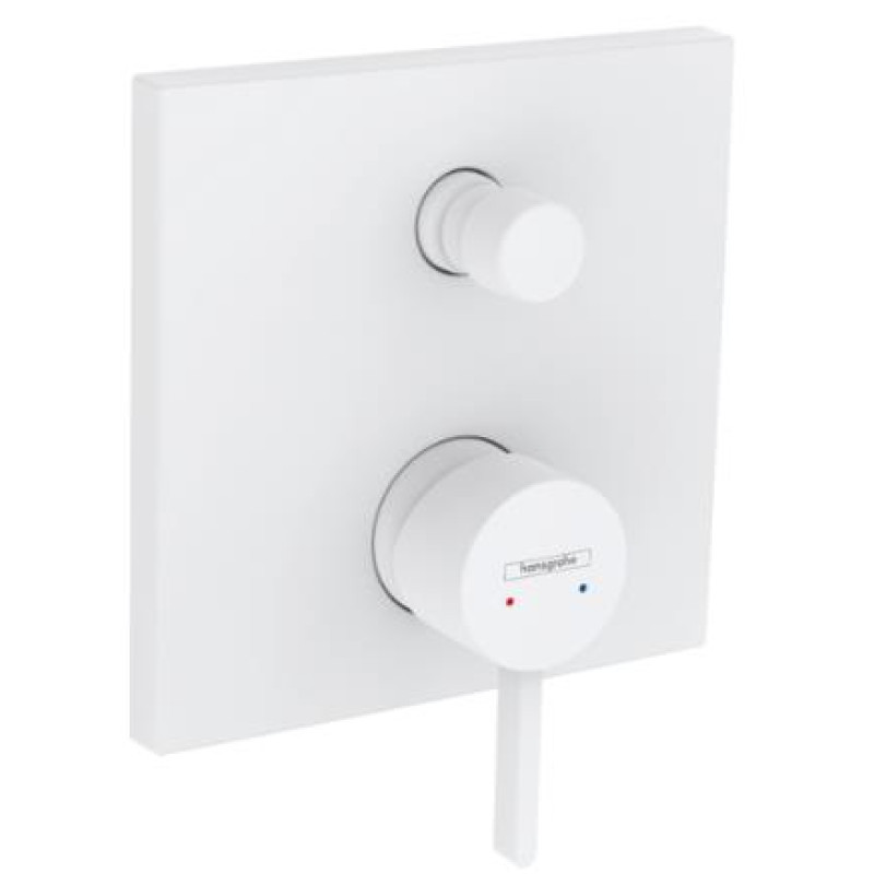 Hansgrohe iebūvējamā vannas maisītāja Finoris virsapmetuma daļa, matēta balta