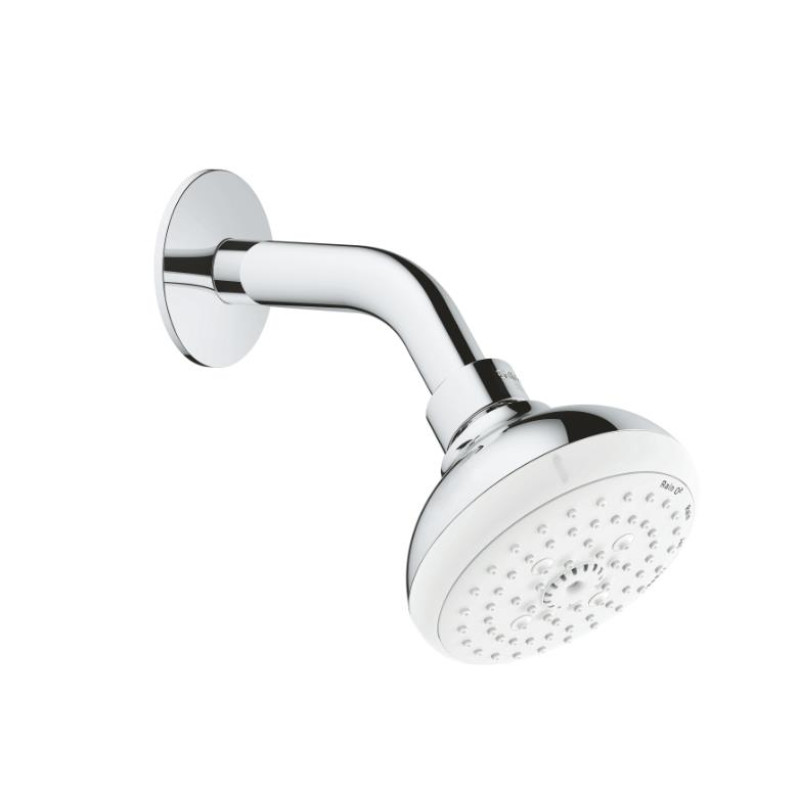 Grohe dušas galva ar turētāju Tempesta 100 IV, no sienas, hroms