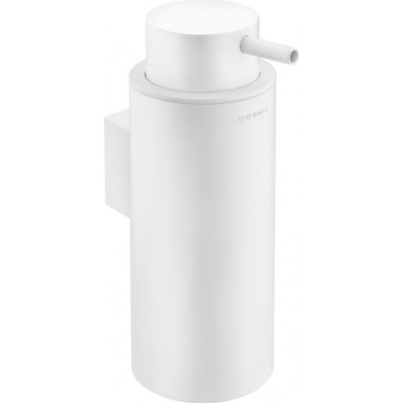 Cosmic šķidro ziepju trauks ar turētāju Black & White, matēts balts