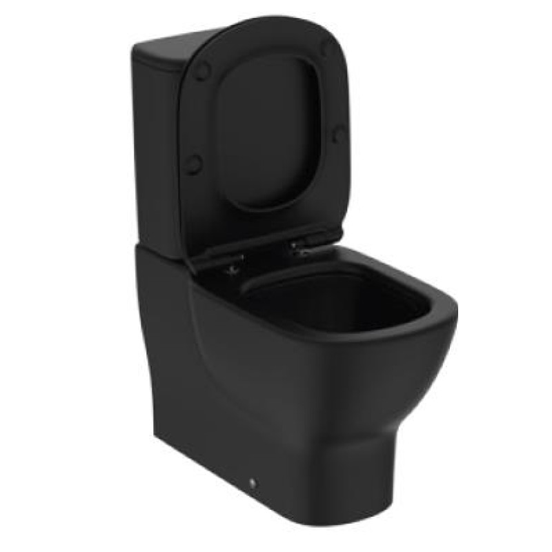 Ideal Standard poda apakša Tesi Aquablade, 365x665 mm, universāls izvads, matēts melns