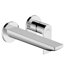 Hansgrohe iebūvējamā izlietnes maisītāja Rebris E virsapmetuma daļa, 2 caurumi, iztece 205 mm, no sienas, hrom