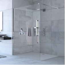 Huppe dušas siena Duplo pure Walk-In,  1400 mm, h=2000, kreisā puse, hroms/caurspīdīgs stikls AP