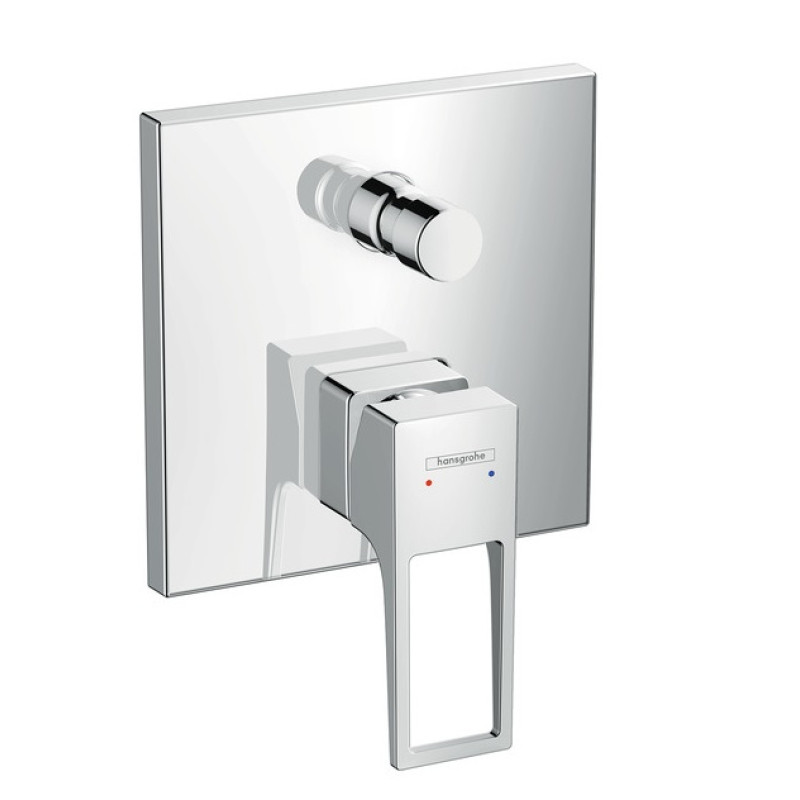 Hansgrohe iebūvējamā vannas maisītāja Metropol Loop virsapmetuma daļa, hroms