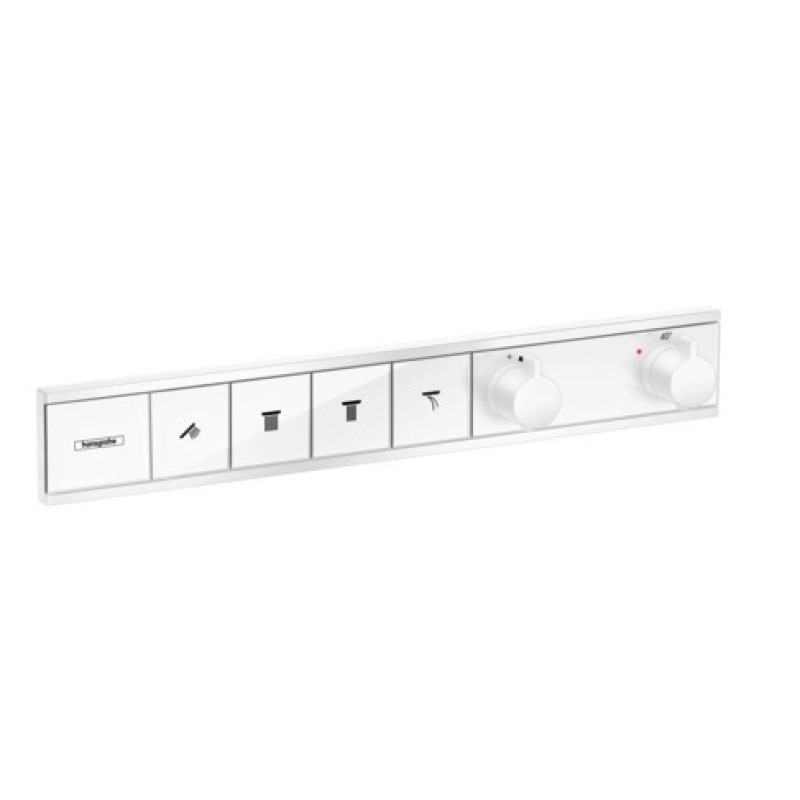 Hansgrohe iebūvējamā termostata RainSelect virsapmetuma daļa, ar 4 izejām, matēta balta