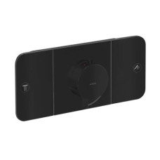 Hansgrohe iebūvējamā termostata Axor One virsapmetuma daļa, ar 2 izejām, matēta melna