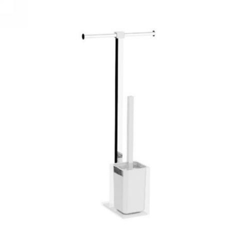 Gedy statīvs ar tualetes birsti Rainbow, hroms/balts