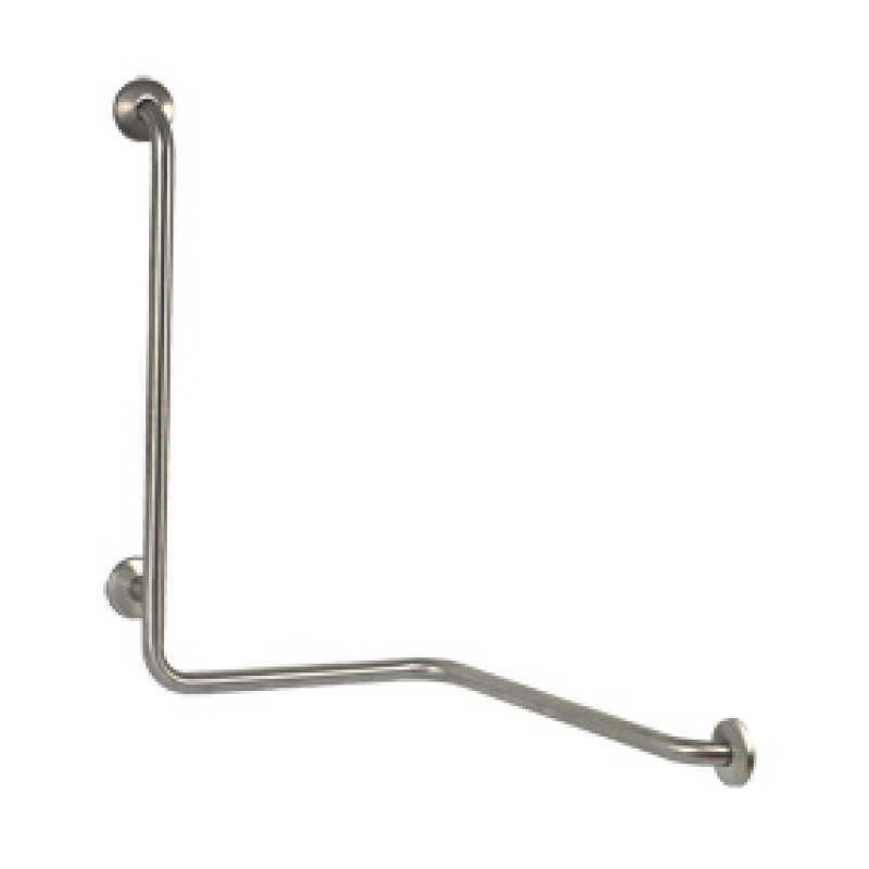 Mediclinics atbalsta rokturis Medinox, 639x510x723 mm, stūra, matēts nerūsējošais tērauds AISI 304