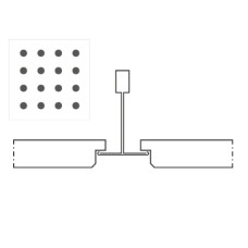 Knauf Danoline Belgravia akustiskie, ģipša, piekaramie griesti 12.5x600x600mm E, S24, G1