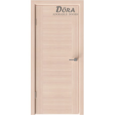 Dora Klasika D7, Balināts ozols, Finierētu Durvju Komplekts - Vērtne, Kārba, 2 Eņģes, Pildītas, G70x200cm