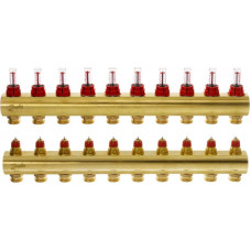 Danfoss FHF-10 kolektors ar plūsmas mērītāju 10+10, 1