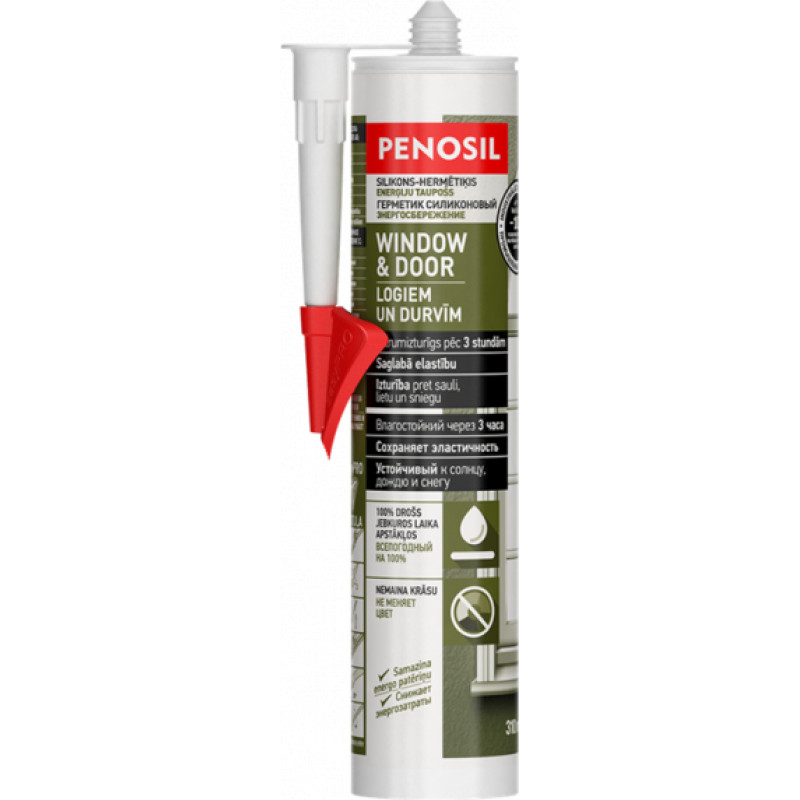 Penosil Silikons Window & Door balts 310ml - gab.