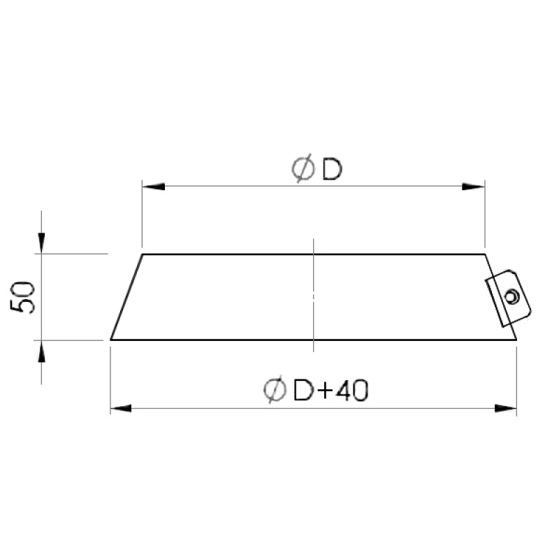 Almeva Lietus aizsardzības nosegrozete DW25/250 - gab.