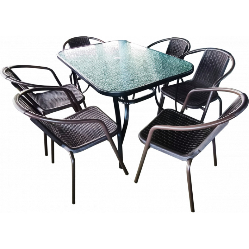 Besk Dārza komplekts, galds ar 6 krēsliem