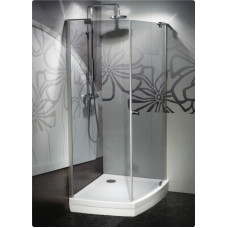 Balteco dušas stūris Vibe, 1000x890 mm, h=2050, kreisā puse, hroms/tonēts stikls