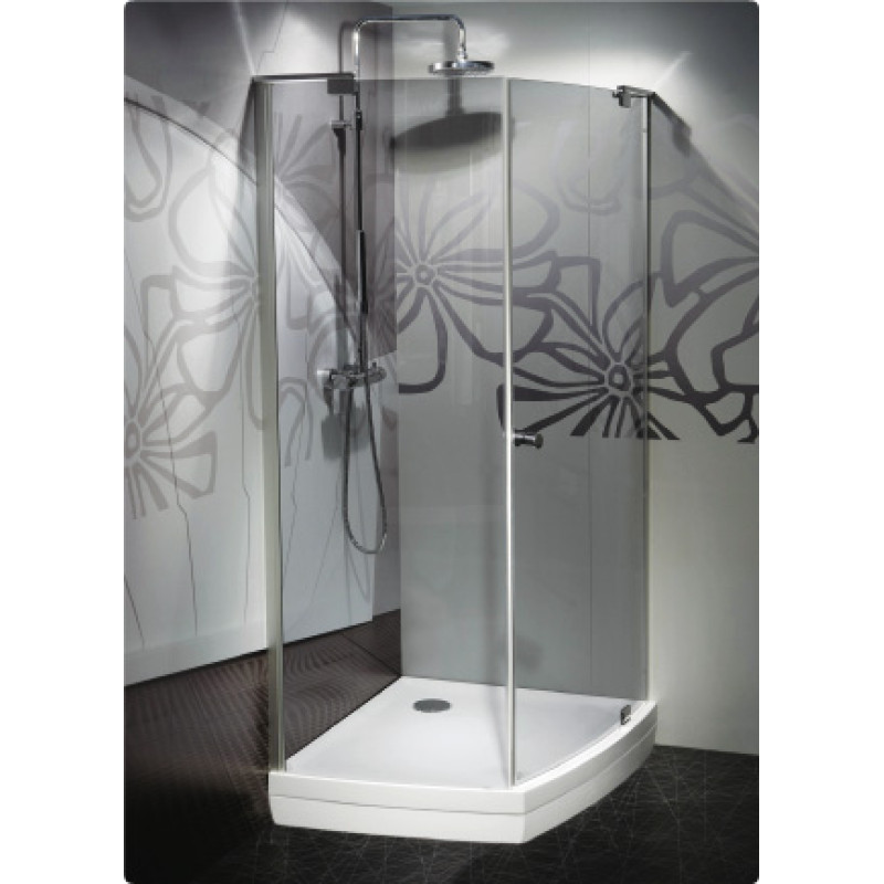 Balteco dušas stūris Vibe, 1000x890 mm, h=2050, kreisā puse, hroms/tonēts stikls