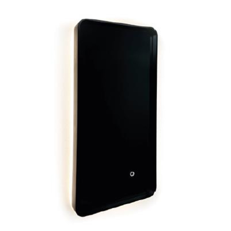 Vanita & Casa spogulis ar apgaismojumu Spectral AL, 600 mm, h=800 mm, melns