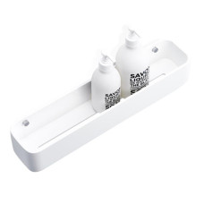 Decor Walther dušas plaukts Stone DCT 45, balts/nerūsējošais tērauds