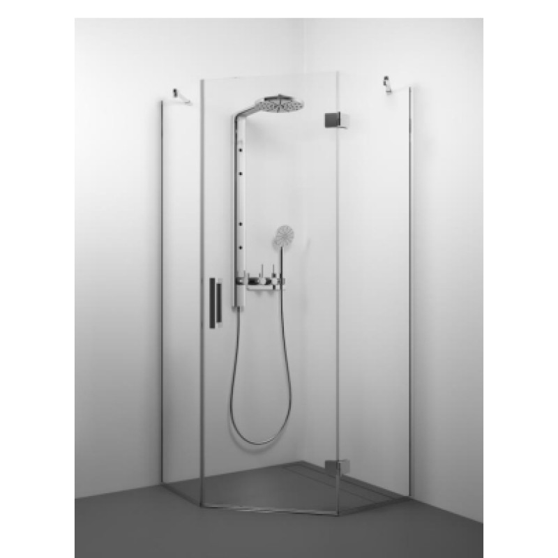 Stikla Serviss dušas kabīne ALEXA 80x80mm H=900mm, hroms/caurspīdīgs stikls