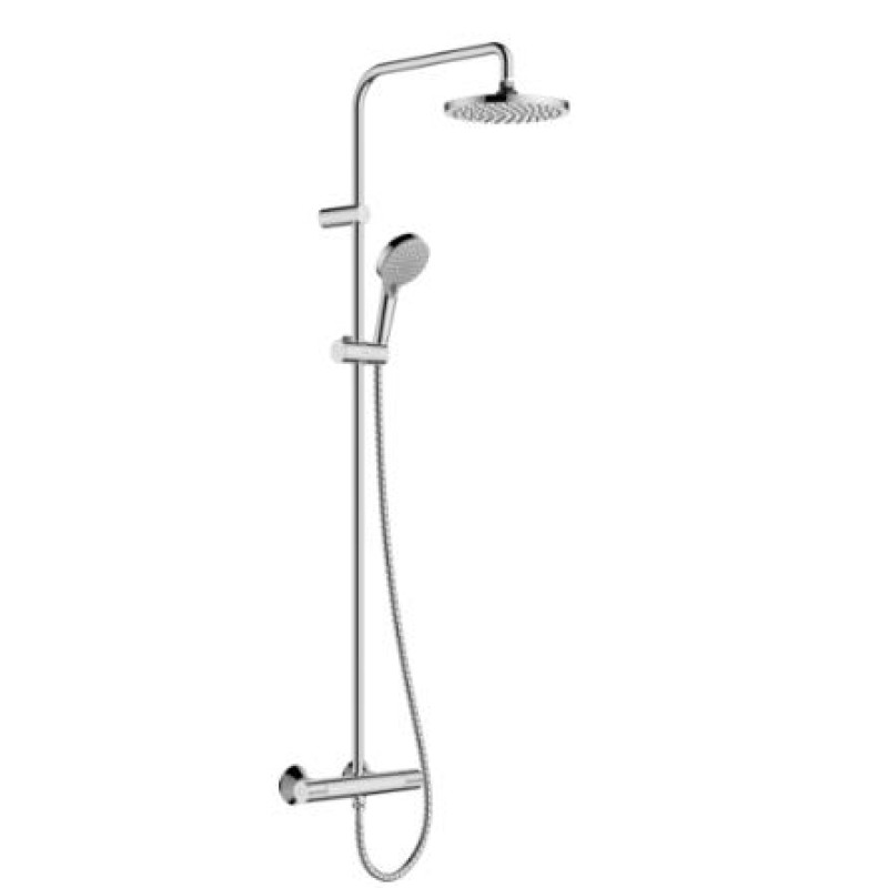 Hansgrohe dušas sistēma ar dušas termostatu Vernis Blend 200 1 jet, EcoSmart, hroms