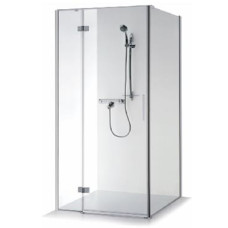 Brasta dušas stūris Nina Pluss, 900x900 mm, h=2000, kreisā puse, hroms/caurspīdīgs stikls