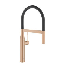 Grohe virtuves izlietnes maisītājs Essence Profi ar izvelkamu dušu, brushed warm sunset/matēts melns