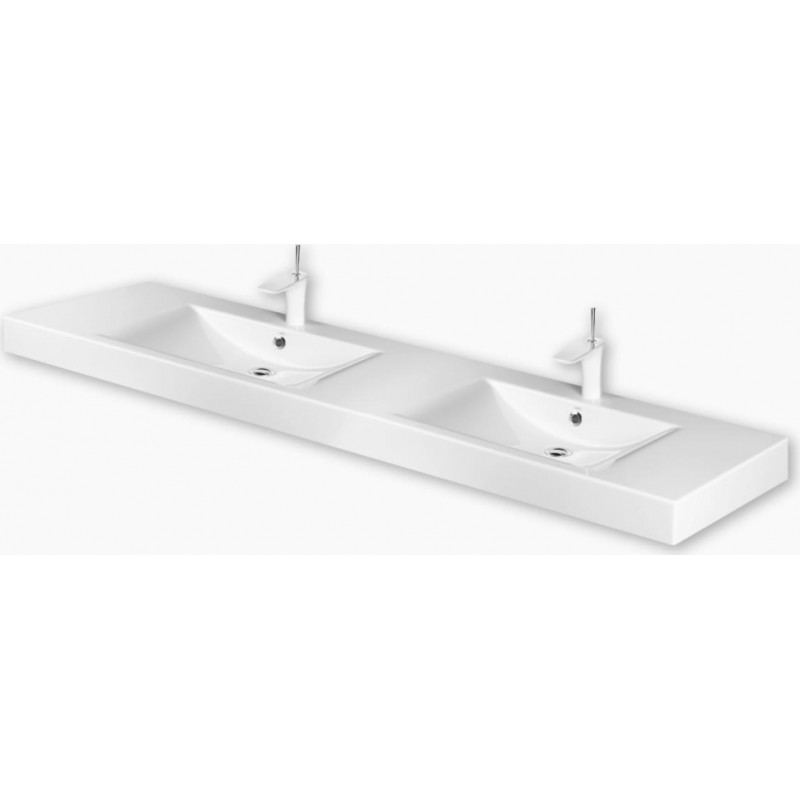 PAA izlietne Long Step Duo, 2000x490 mm, balta