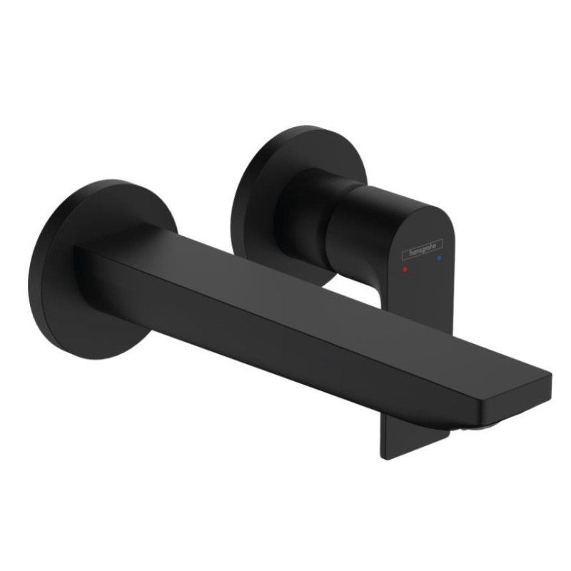 Hansgrohe iebūvējamā izlietnes maisītāja Rebris E virsapmetuma daļa, 2 caurumi, iztece 205 mm, no sienas, matē