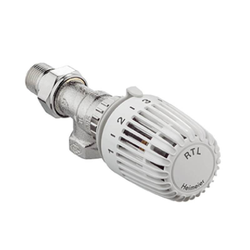 Heimeier RTL temp.ierobež., term.galva ar vārstu, stūra