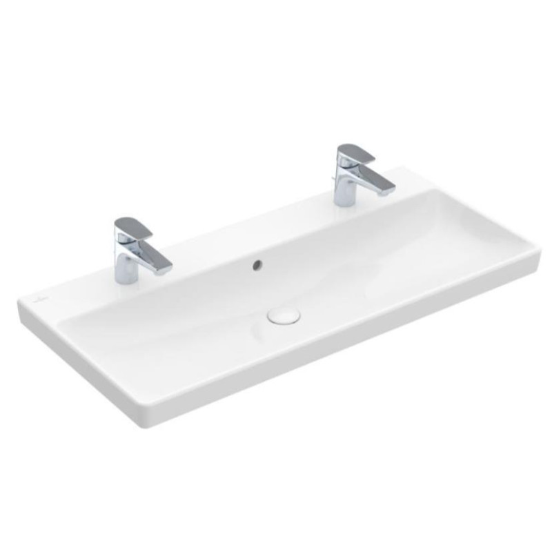 Villeroy & Boch izlietne Avento, 1000x470 mm, 2 maisītāja caurumi, balta